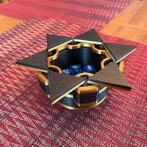 Black and Gold Mechanical Dice Box image 2