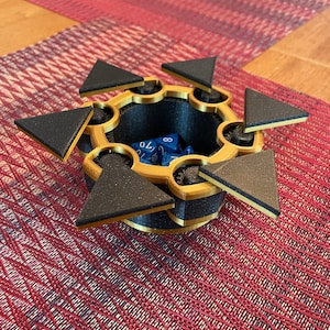 Black and Gold Mechanical Dice Box image 3