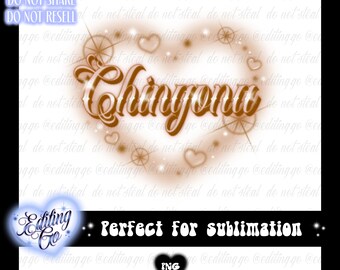 Chingona Airbrush Design Y2K Style Sublimation Fabric Print