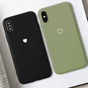 Creative heart personalization silicone couple phone case,iphone 14 case,iPhone 7 8 Plus iPhone 11 12 13 Pro Mini iPhone XS XR SE case