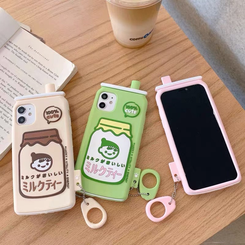 Kawaii Cute Milk Milktea Japanese Soft Silicone Phone - Etsy