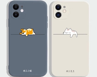 Funda para iPhone 17 Pro, funda de silicona personalizada kawaii con gatos y perros, funda para iPhone 17, funda para iPhone 14, funda para iPhone 15 y 16