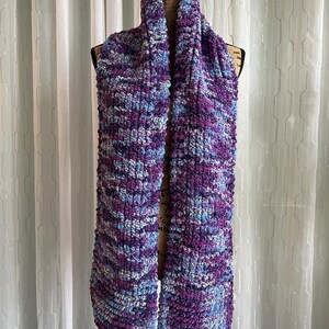 Hand Knitted, Winter Scarf, Super Bulky Yarn, Soft Touch, Machine Washable, Unique Scarf, Handmade