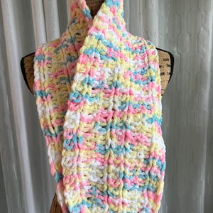 Cozy Hand Knit Scarf in Soft Polyester - Warm Winter Accessory - Machine Washable - 44 x 8 - Multiple Colors