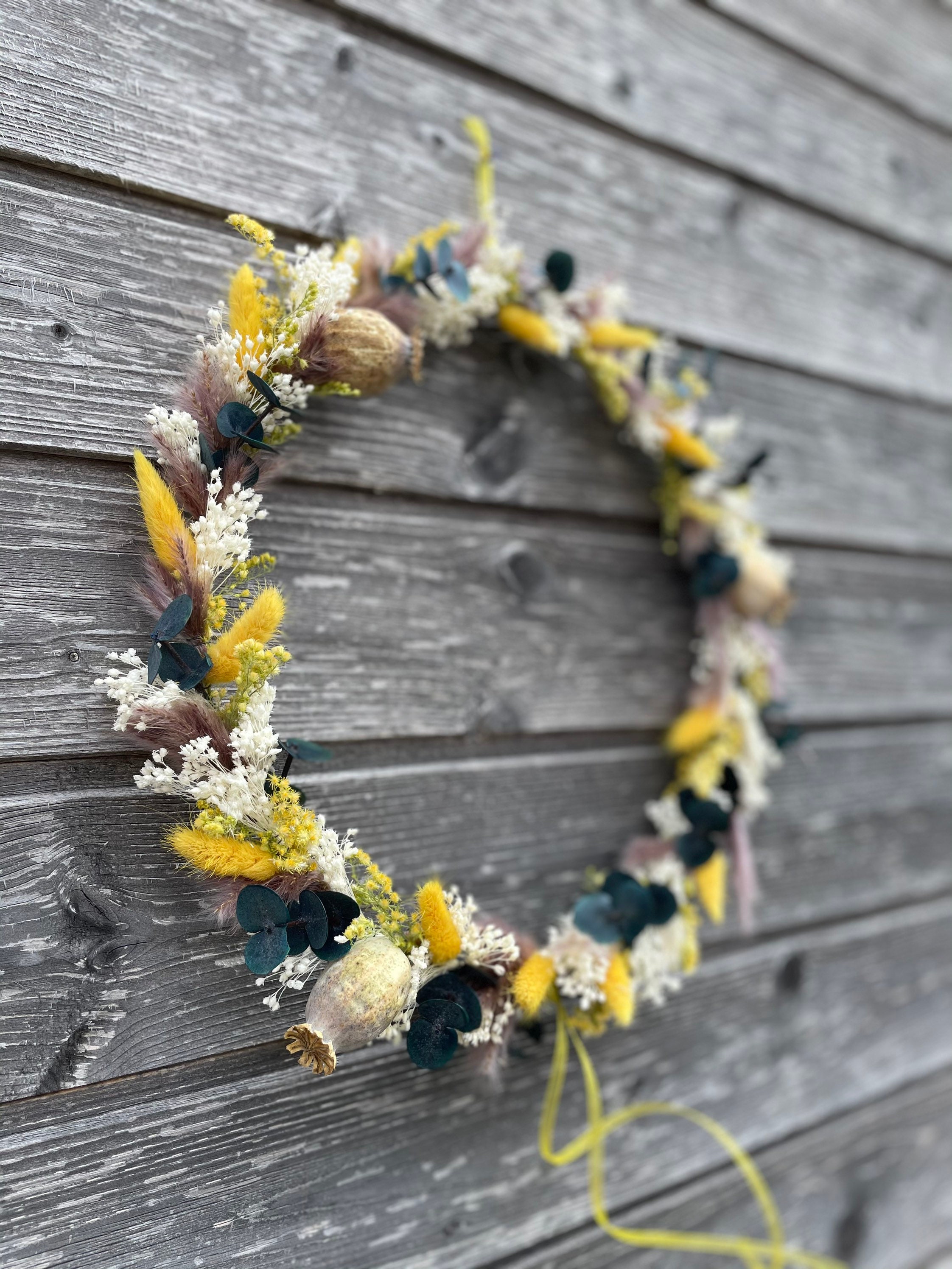 Flower Wreath Made of Dried Flowers Flowerloop Etsy UK