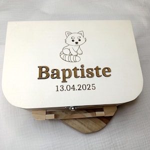 Caja de recuerdos para niños y bebés - caja de recuerdo para regalar - maleta caja de nacimiento personalizada con el nombre del niño
