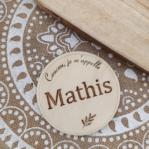 Tarjeta de nacimiento que anuncia el nombre - placa de nacimiento - regalo de nacimiento - anuncio de embarazo - baby shower - ideas de regalos que anuncian el nombre del bebé