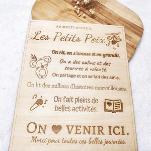 Cartel para regalar al final del curso escolar - regalo para niñera, guardería - cartel de madera personalizado para regalar como creación
