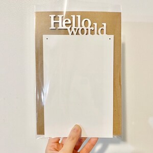 "Style 1 + HelloWorld" in White Premium cardstock