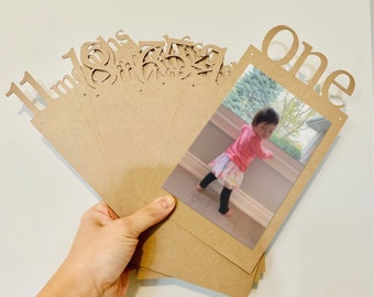 1st Birthday Photo Banner | Baby First Year Monthly Milestone Banner | Keepsake Birthday Party Decor