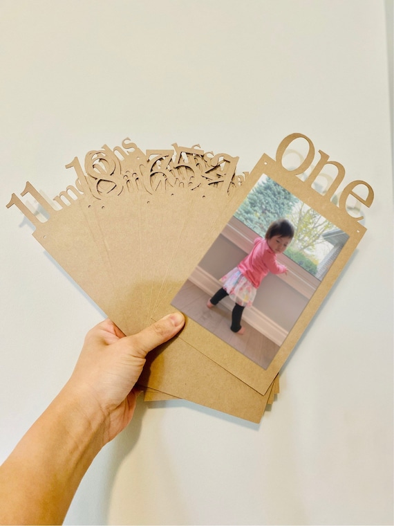 1st Birthday Photo Banner | Baby First Year Monthly Milestone Banner | Keepsake Birthday Party Decor