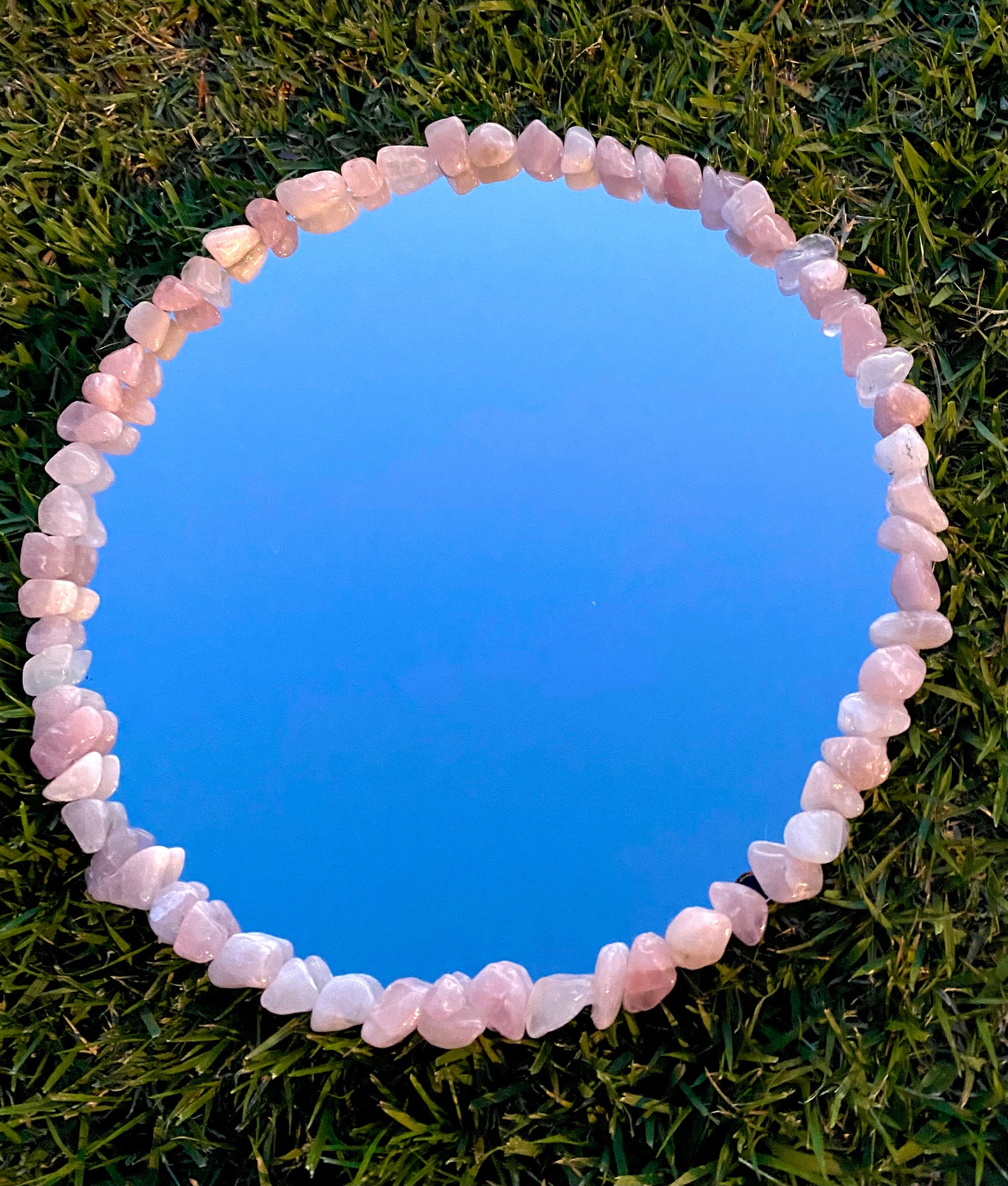 Rose quartz mirror Etsy