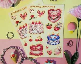 Vintage Cakes Sticker Sheet I Matte I Planner I Bullet Journal I