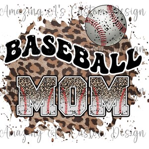 Wavy text Baseball Mom 300 DPI PNG, digital download for Sublimation, DTF