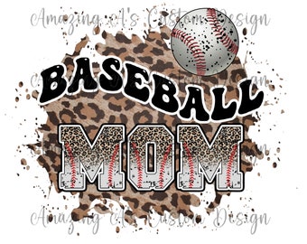 Wavy text Baseball Mom 300 DPI PNG, digital download for Sublimation, DTF