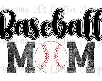 Baseball Mom Sublimation PNG 300 DPI