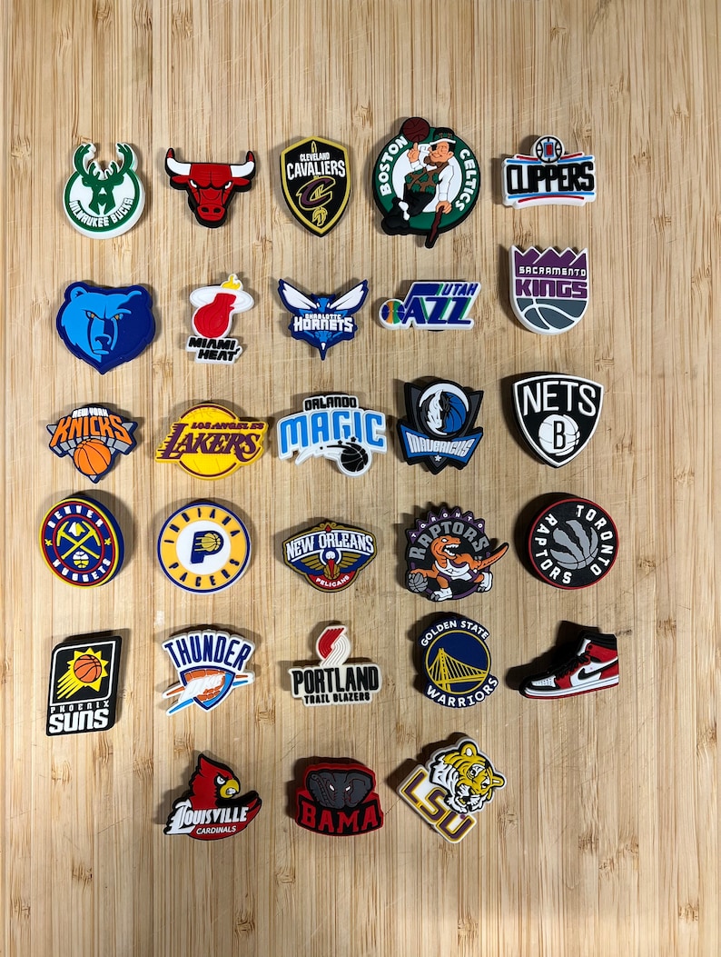 NBA Croc Charms / Jibbitz Bucks Lakers Heat Celtics Suns Etsy Australia