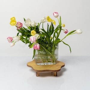 WAVY Pflanzgefäß fi 30cm Höhe 8cm Wellenförmiger Sockel für Pflanzen
