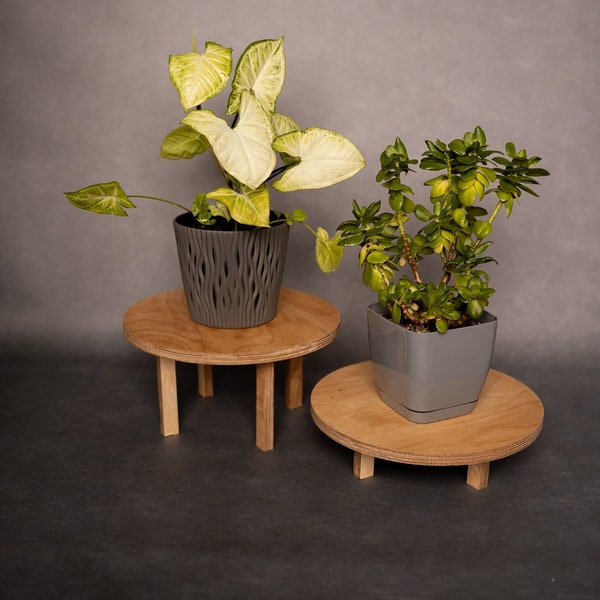 Podstawka na rośliny 3 rozmiary / Plant stand 3 heights 30cm base / plant riser / kwietnik drewniany