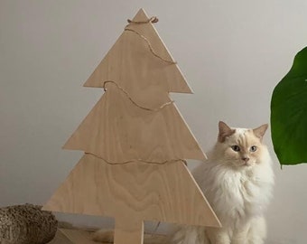 Houten kerstboom, 2 maten, Kerstmis, Feestdagen, Kerstversiering, Kerstboom