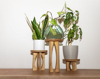 Kwietnik / podstawka na rośliny / Plant stand 3 sizes / plant pot stand / plywood solid plant pot riser / wood plant stand / eco plant stand