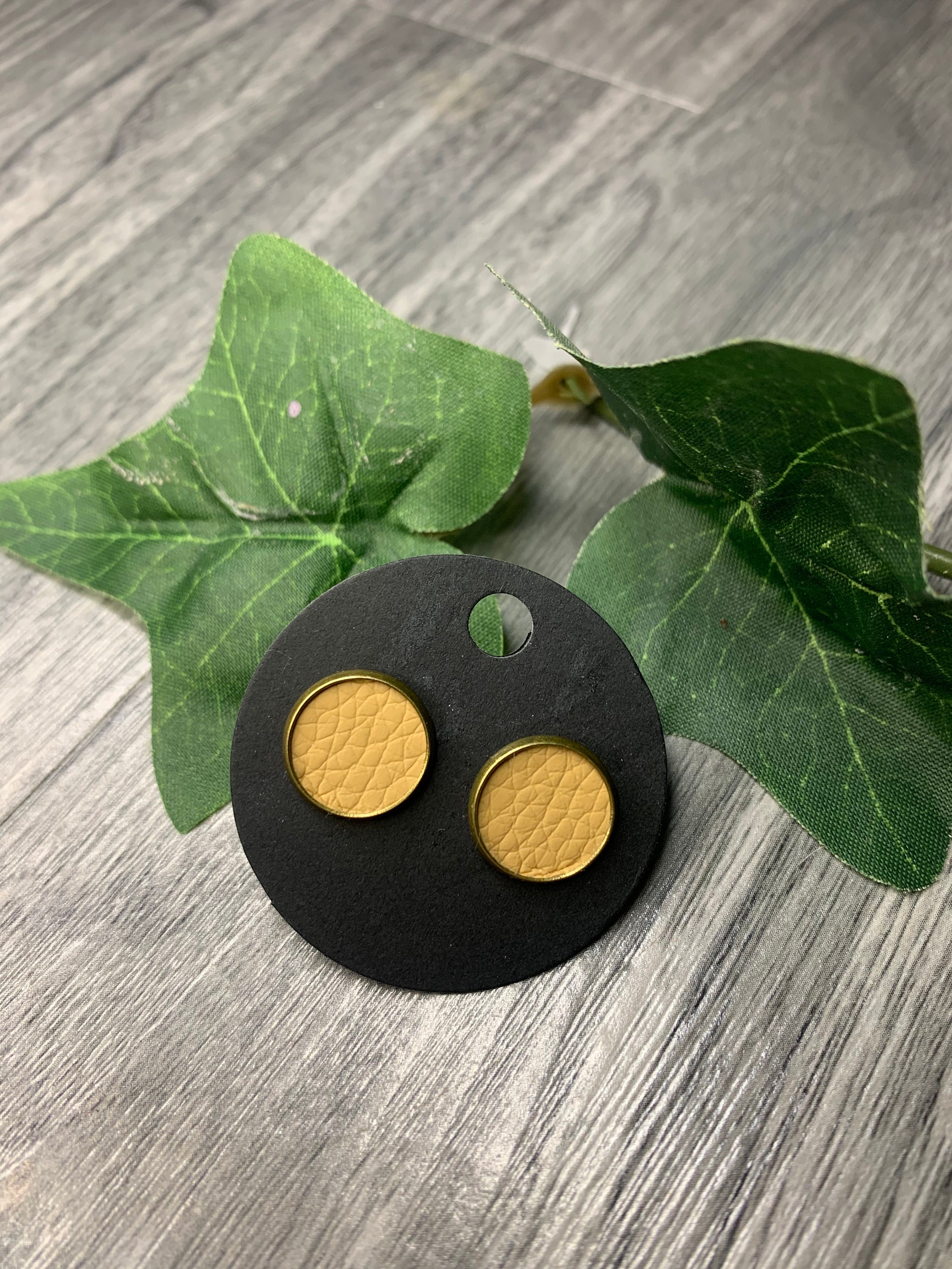 Faux leather studs Etsy