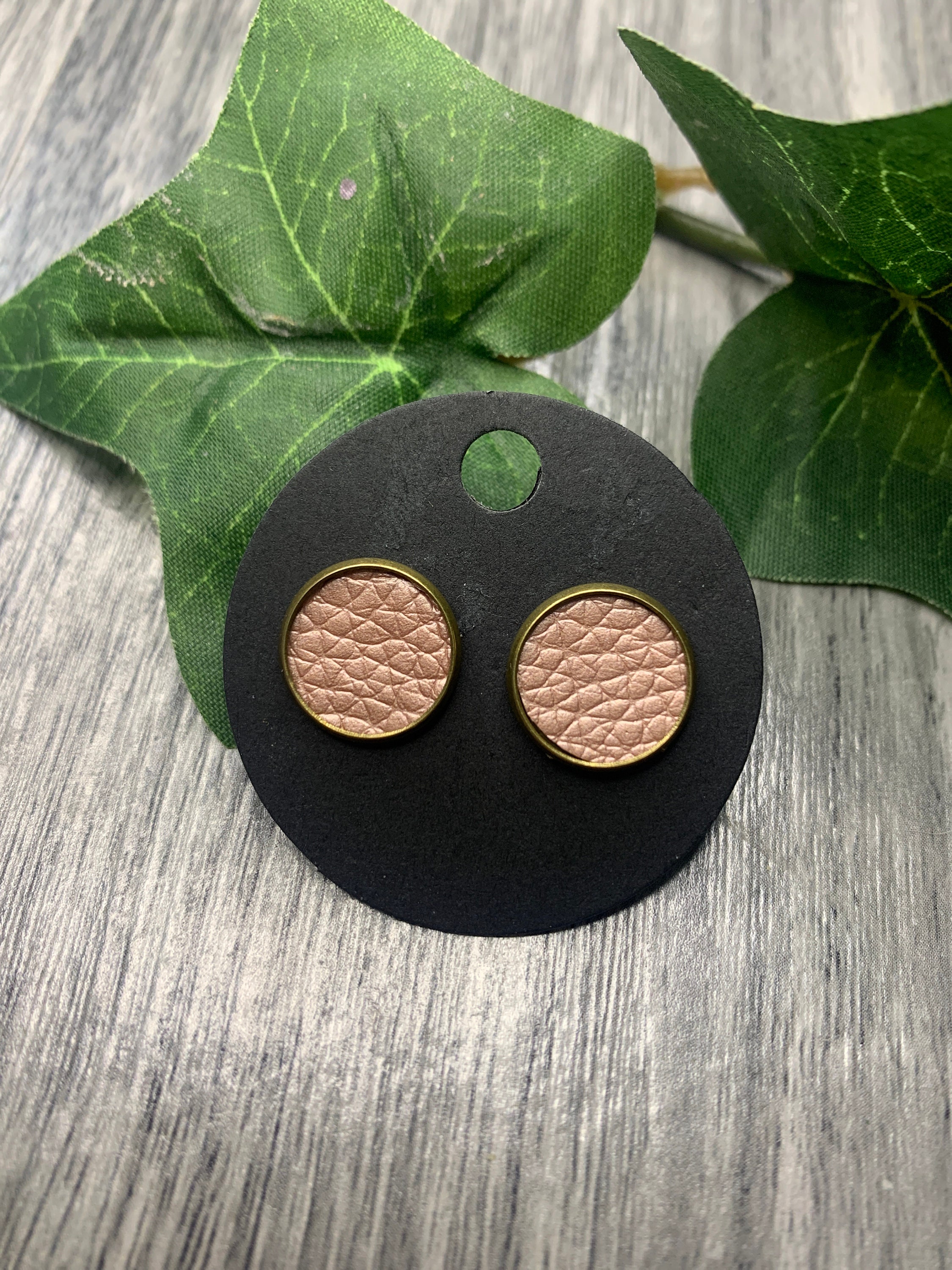Faux leather studs Etsy