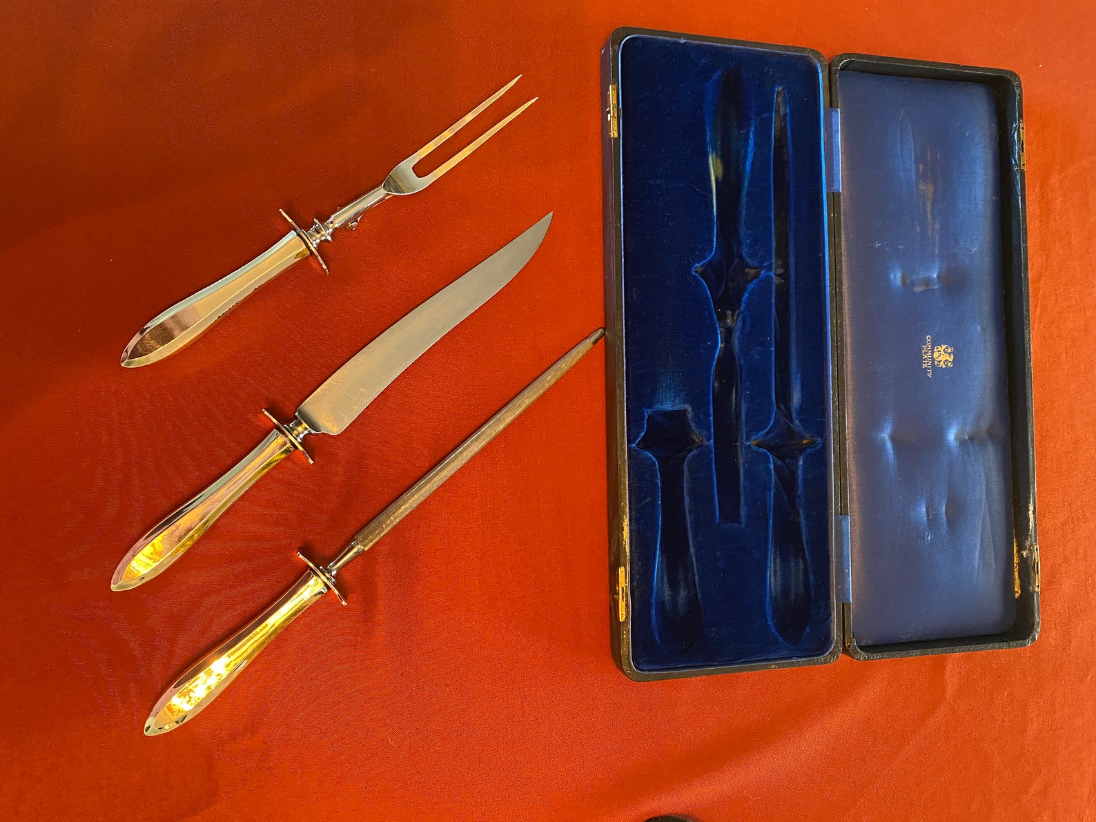 Antique Carving Set Etsy