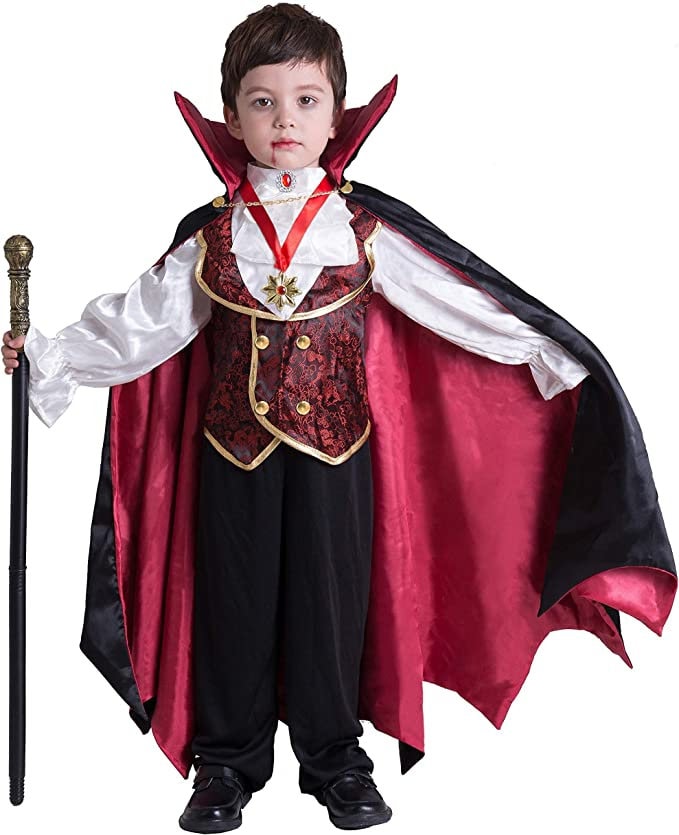 Kids Child Vampire Costume Count Dracula Cosplay Boys Vampiress For ...