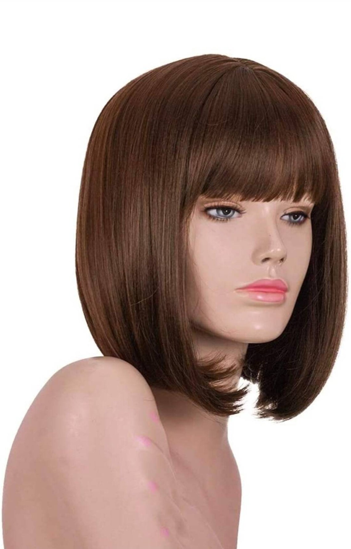 Dark Brown Bob Wig for Women 12'' Heat Resistant - Etsy