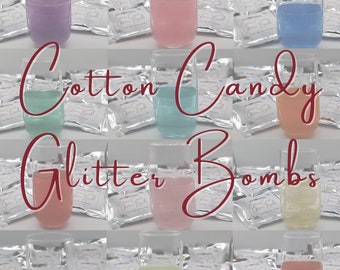 Cotton Candy Glitter Bombs for Champagne or any fizzy drink.