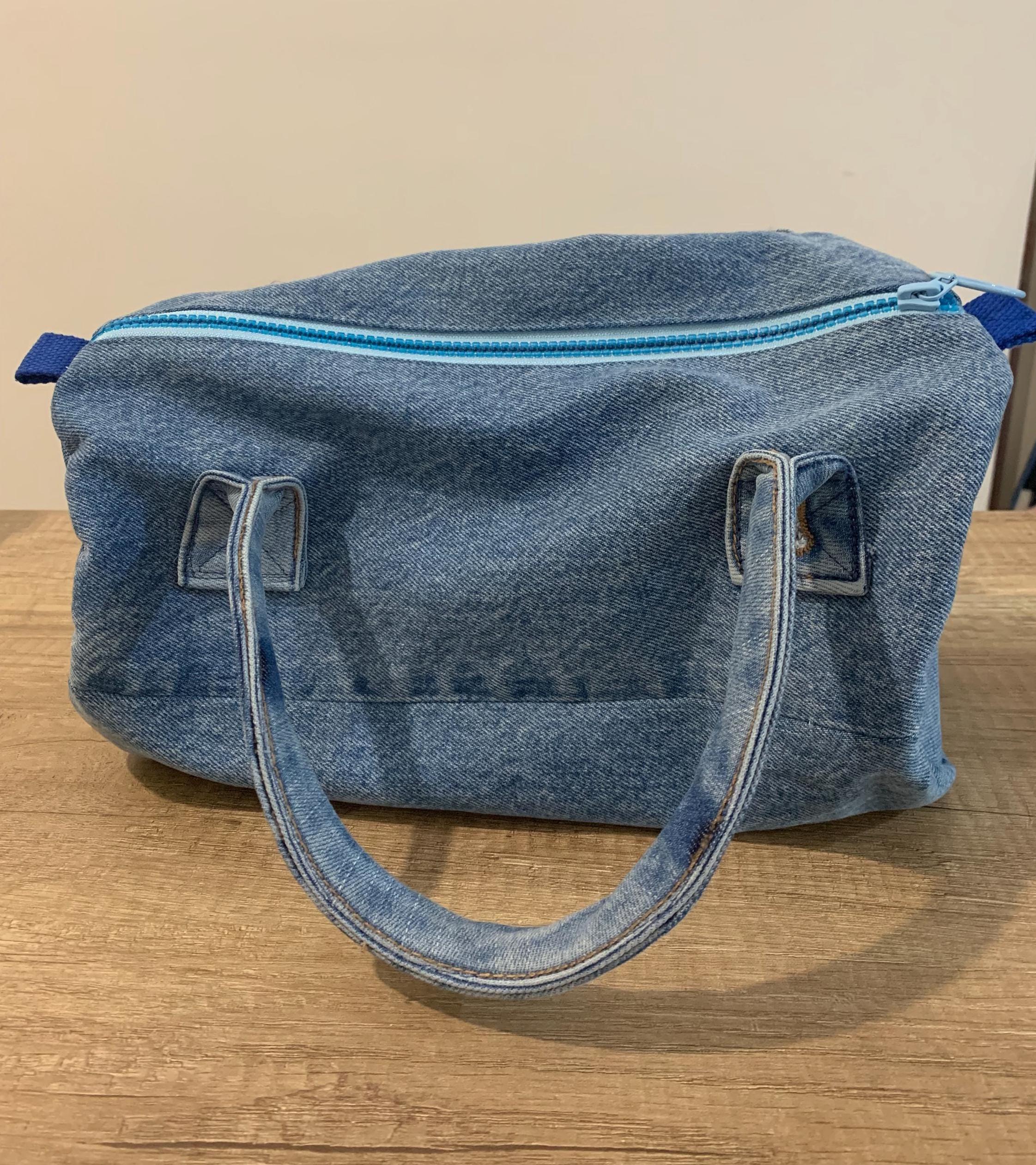 【MUCENT♥] Stone Washing Denim Crossbody Bag MUCENT】Stone Washing Denim Crossbody Bag Unisex