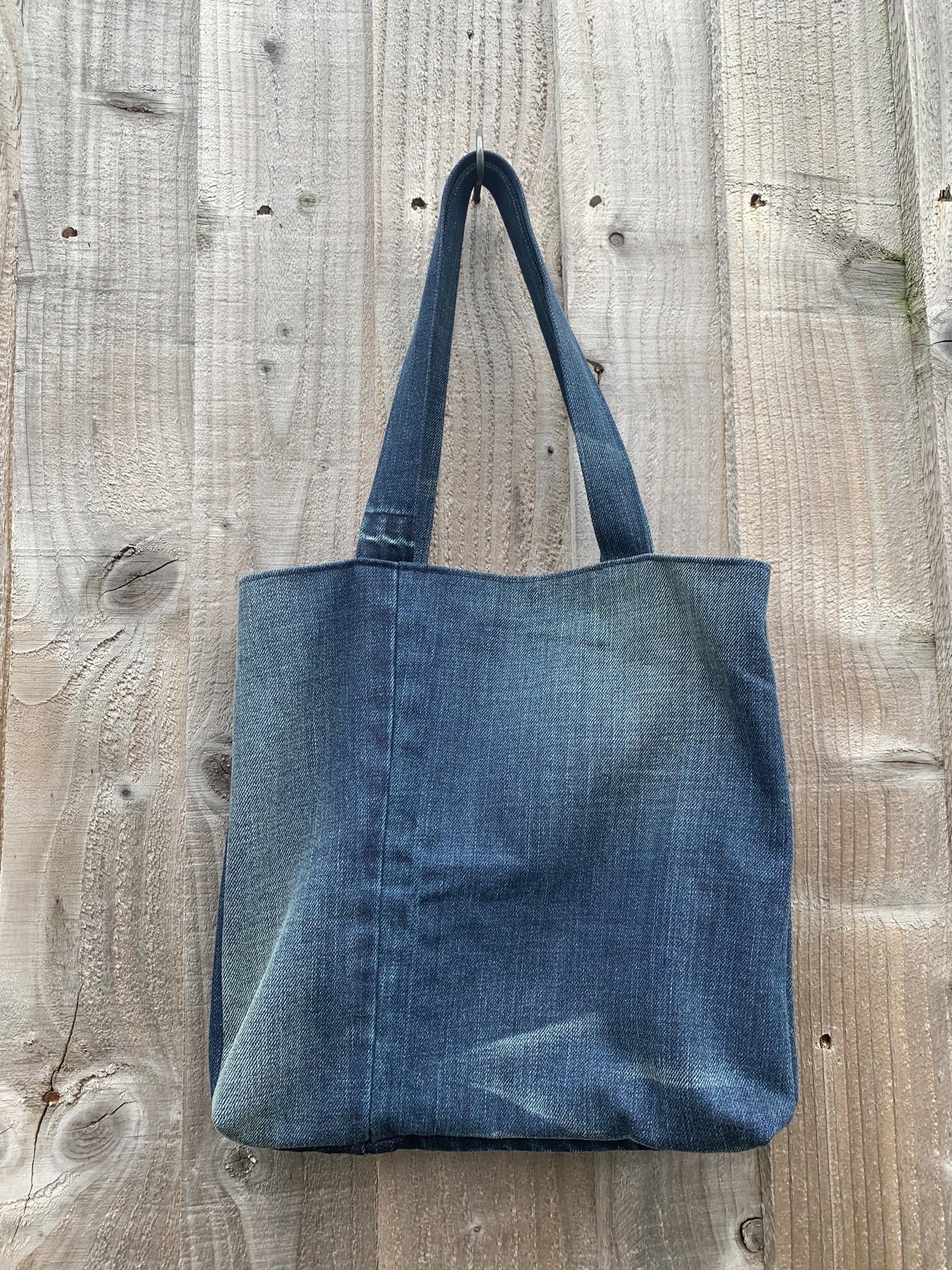 【MUCENT♥] Stone Washing Denim Crossbody Bag Charlot the crossbody bag - Upcycled Stone Washed Denim