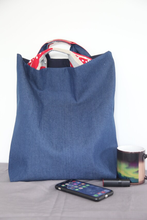 Blue Jean Tote Bag Long Tote Bag Jean 