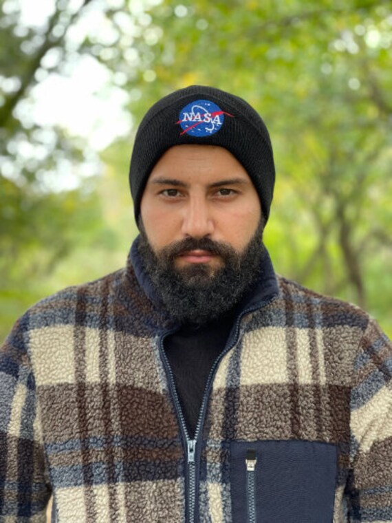 Nasa Embroidered Beanie One Size Fits 
