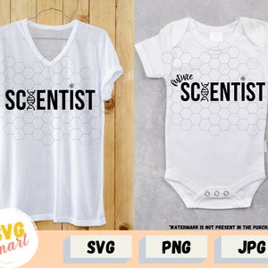 Future Scientist Set SVG PNG JPG Cut File com licença comercial - Silhueta, Cricut, Sublimação - Ciência bebê, criança, crianças, pais
