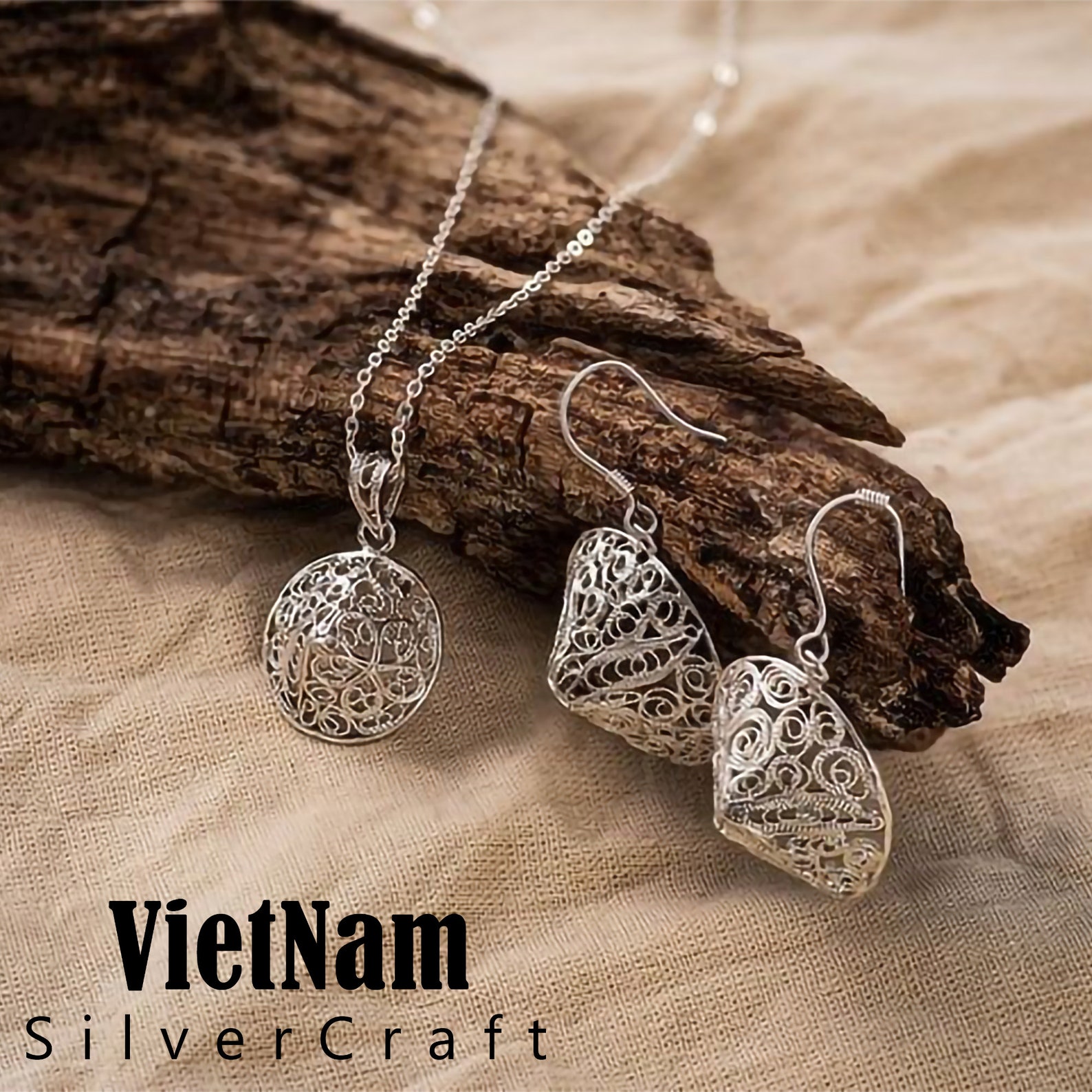 Jewelry sets Nón Lá proudly made in Vietnam Pendant made of Etsy
