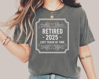Pensioenshirt voor gepensioneerde 2025, grappig gepensioneerd T-shirt, cadeau voor gepensioneerden, verloren tijd T-shirt, shirt pensioenfeest, T-shirtontwerp