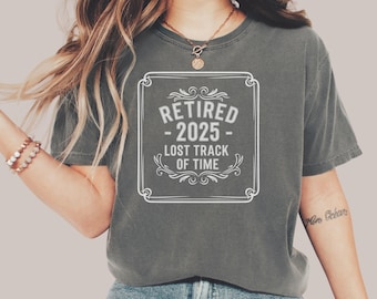 Pensioenshirt voor gepensioneerde 2025, grappig gepensioneerd T-shirt, cadeau voor gepensioneerden, verloren tijd T-shirt, shirt pensioenfeest, T-shirtontwerp