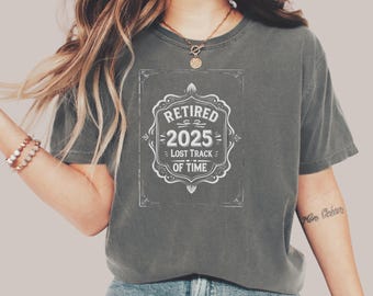Pensioenshirt voor gepensioneerde 2025, grappig gepensioneerd T-shirt, cadeau voor gepensioneerden, verloren tijd T-shirt, shirt pensioenfeest, T-shirtontwerp