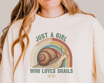 Schnecken Liebhaber Shirt, nur ein Mädchen T-Shirt für Schnecken Fans, Schnecken Enthusiast Geschenk, süßes Schnecken T-Shirt, Schnecken Liebhaber T-Shirt für Frauen, Shirt Geschenk