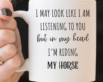 Horse Riding Mug, Funny Horse Gift, 11oz 15oz Ceramic