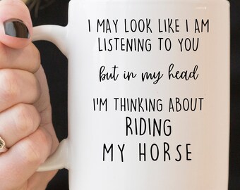 Horse Riding Mug, Equestrian Gift