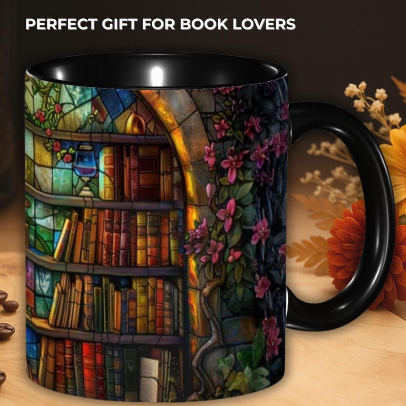 Book Stacked Mug Glass - Etsy