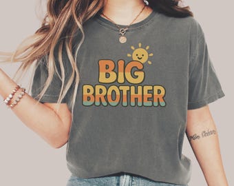 Big Brother Shirt for Sibling Announcement, New Brother Tee, Gift for Big Brothers, Family Reveal T-Shirt, Cute Sibling Shirt