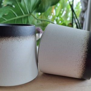 Handmade ceramic cups/Ceramic wine tumblers/ mugs without handle/ 250ml/ speckled juice cups/ tan speckled with black glaze