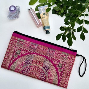 Handgefertigte Banaras Brokat Seide Hand Beutel / Kleine Geldbörsen / Allzweck Beutel / Aufbewahrungskit / Handyhalter / Brieftasche / Kleine Tasche / Aufbewahrungskit