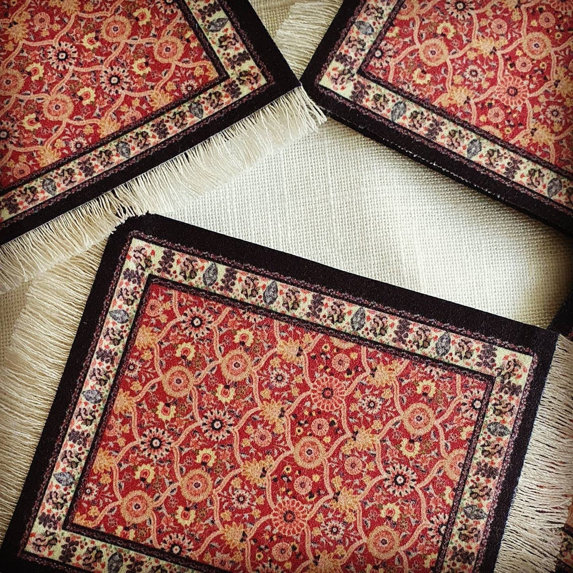 Persian Rug Coaster/Set of 5drink coaster/Persian/Coaster Etsy