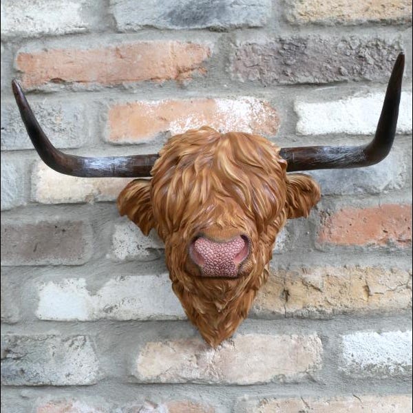 Highland Cow Wall Mounted Head