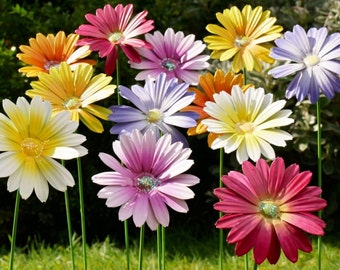 Colourful Bright Metal Flowers